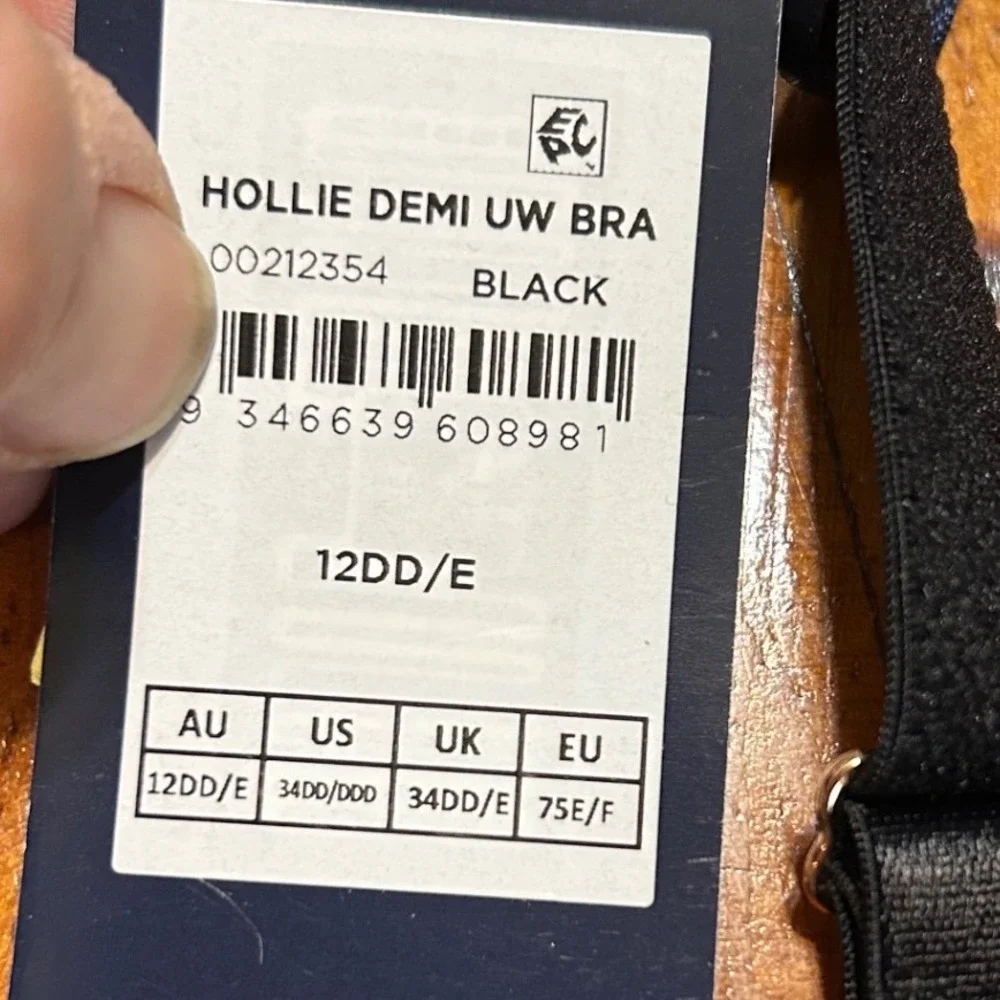 Fox & Royal Hollie Demi UW Bra Black Lace Harness‎ Strappy 34DD/DDD 00212354 NEW